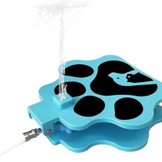 Фонтанчик для воды для собак Step On — поилка для домашних животных, игрушечный разбрызгиватель со шлангом для кемпинга, путешествий, ветеринарной клиники, парка в жарком климате.