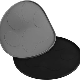 Набор из 2 водонепроницаемых мисок для кормления домашних животных YARNOW с приподнятыми краями, более тяжелых и толстых, с отпечатком лапы, для воды и корма для собак и кошек, предотвращает проливание. Идеально подходит для