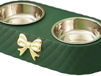 Товары для животных: миски для корма для собак и кошек с дизайном «бабочка», двойная миска для питья для собак и кошек, 1 комплект B.