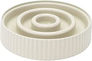 Миска для медленного кормления домашних животных, предотвращающая заглатывание пищи, интерактивная миска для здорового питания, способствующая пищеварению, для собак и кошек мелких и средних размеров (бежевая).