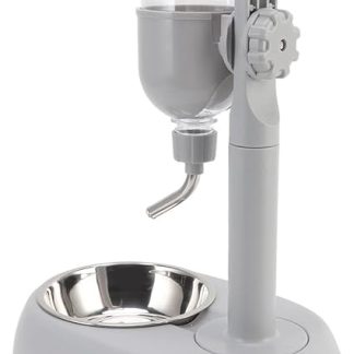 Автоматическая напольная поилка для домашних животных со съемным и регулируемым дозатором корма для собак и кошек, обеспечивающая чистое питье.