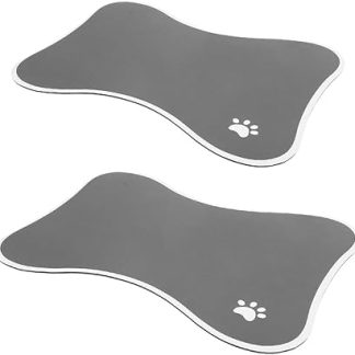 Kisangel 2 шт. Подстилка для миски для домашних животных, нескользящая, маленькая, для кормления собак.