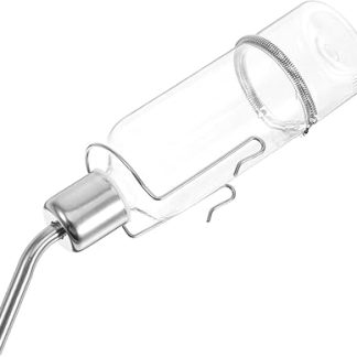 Переносной контейнер для воды для мелких животных. Металлическая поилка с крючком для клеток. Практичная поилка для собак, кошек и кроликов. Легко собирается и удобна для транспортировки.