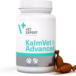 VET EXPERT KALMVET ADVANCED 60 капсул с откручивающейся крышкой — препарат для облегчения симптомов стресса у собак и кошек.