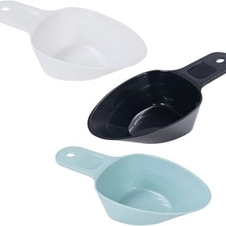 Набор из 3 мерных стаканчиков и ложек для кормления домашних животных: кошек, собак, кроликов и птиц. Компактный и портативный мерный стаканчик.