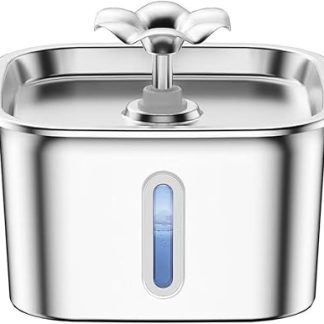 Автоматическая поилка для животных из нержавеющей стали объемом 2,2 л с фильтрами, для собак и кошек.