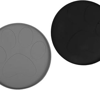 UPKOCH 2 шт. Частично силиконовые миски для собак, водонепроницаемые, с приподнятыми краями, более толстые и тяжелые, противоскользящие, с рисунком в виде лап, идеально подходят для маленьких собак.