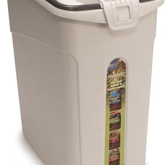 Контейнер Arquivet, герметичный контейнер для корма для собак или кошек, объемом до 14 литров, вместимостью до 5 кг, ведро для хранения корма для животных, мерный стаканчик в комплекте, размеры: 19,5 x 31 x 34 см.