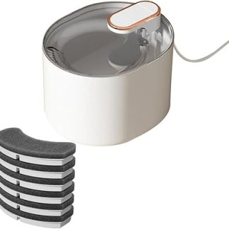 Бесшумный электрический диспенсер для питьевой воды для кошек с USB-подключением, диспенсер для воды для собак белого цвета.