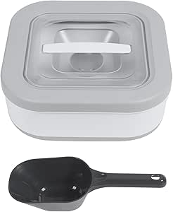 Складной контейнер для хранения собачьего корма, большой емкости, герметичный и пыленепроницаемый, с мерным стаканчиком, сохраняет корм для питомца свежим.