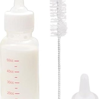 Бутылочка для кормления щенков | Набор для кормления котят и щенков 50 мл | Набор сосок с щеткой для чистки для прогулок на свежем воздухе, например