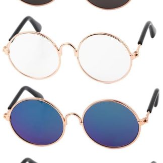 Pokinge 4Pcs Pet Glasses Multicolor Sunglasses Pet Puppy Protection Sunglasses Cat Glasses Cosplay Photo Prop Accessories Pet Supplies for Cat Dog