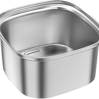 Миска для воды для собак объемом 3 л (101 унция), нержавеющая сталь, защита от проливания, большая вместимость, медленное поение, прочная, простая установка, серебристый цвет.