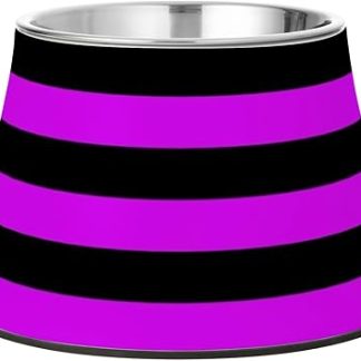 Выпуклые миски для корма для домашних животных фиолетового и черного цвета, улучшенные из нержавеющей стали, базовые миски для медленного кормления собак с усами.