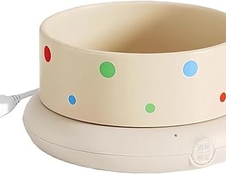 Миска для воды для собак с подогревом, бесшумная, нескользящая, зимняя, уличный водонагреватель, подогреватель йогурта, для собак, кошек, общежитий, квартир, гостиной, балкона, веранды.