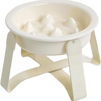 Миска для медленного кормления, керамическая, металлическая, лабиринтная, кормушка для еды, миска-кормушка с железной подставкой, для еды, для использования в помещении, в путешествиях, дома, на улице, на каждый день.