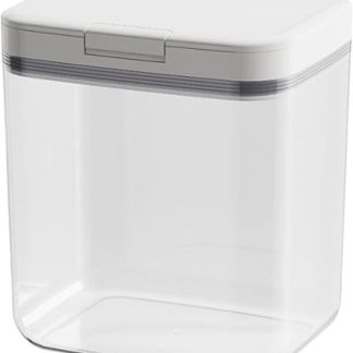 Контейнер для моющего средства - 20,5 x 16,6 x 24,5 см. Коробка для порошка для корма для домашних животных, коробка для рисовых закусок с герметичной крышкой, держатель для хранения круп и муки, для кухни, дома, металлический.