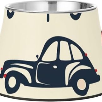 Ретро-миски для кормления собак в виде рождественских автомобилей, нескользящие миски из нержавеющей стали для кошек, простые миски для медленного кормления собак, миски для кормления кошек в форме усов.