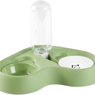 Набор мисок для еды и воды для домашних животных, для маленьких и средних собак и котят, зеленый.
