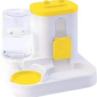 Кормушка и поилка для кошек, большая вместимость, 2 в 1, прозрачные контейнеры, гравитационная кормушка для собак, автоматический дозатор кошачьего корма, идеально подходит для маленьких и средних собак и щенков.