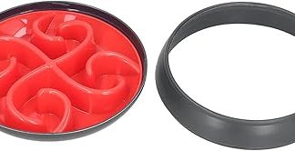 Миска для домашних животных, нескользящая, с интерактивным лабиринтом, для медленного кормления кошек и собак, прочный полипропиленовый материал, 7,2 x 2,7 дюйма.