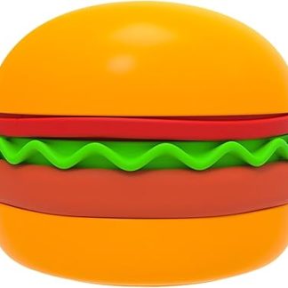 s Slow Dog Design Hamburger Puzzle | Противоудушающая тарелка-лабиринт с диспенсером для лакомств, нескользящая - для питомцев, которые едят и грызут