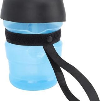 Портативная бутылка для воды Domary Blue объемом 520 мл с силиконовым дозатором для использования на открытом воздухе и в путешествиях, изготовленная из полиэтилена высокой плотности (HDPE).