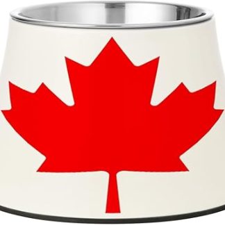 Миски для собак с канадским флагом, нескользящие миски из нержавеющей стали для кормления кошек, кроликов и птиц, удобные для кормления.