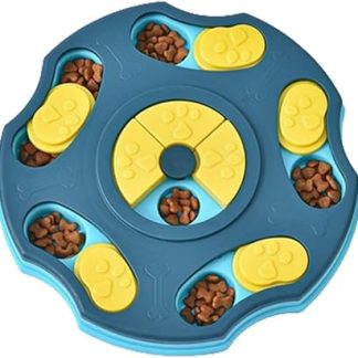 Головоломка для собак, медленная кормушка, диспенсер для лакомств для щенков, медленная кормушка, интерактивные игрушки для собак, забавная кормушка, миска-головоломка для повышения IQ, медленная кормушка-бустер