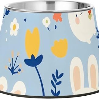 Детские забавные миски для кормления собак в виде кроликов и других мультяшных животных из нержавеющей стали. Удобная миска для кормления маленьких питомцев.