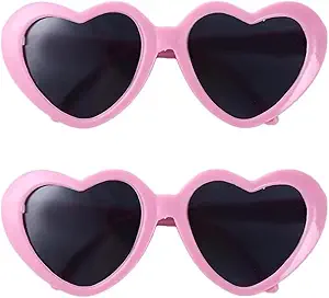 2 PCS Pink Pet Heart Photos Props Cute Sunglasses Cat Glasses Sun Flower Glasses Pets Party Decor for Small Dogs Cat Accessories Cute Pet Dog Sunglasses
