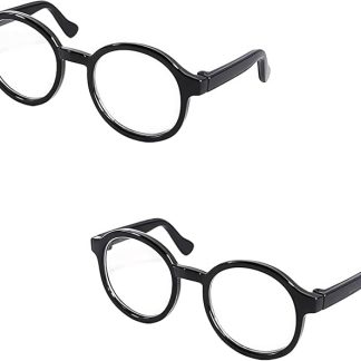 2Pcs Black Glasses Pet Dog Cute Glasses Clear Lens Retro Glasses Photo Props Cat Sun Glasses for Small Dogs Cats Cosplay Costume, Pet Supplies Apparel Accessories