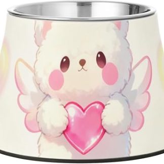 Милые миски для домашних животных в виде медвежонка-ангела и персика, приподнятые миски из нержавеющей стали для медленного кормления кошек с усами. Plato para petros con ansiedad