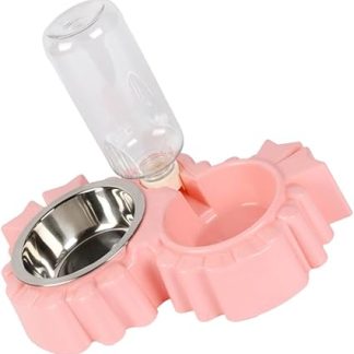 Автоматическая двойная пластиковая кормушка для домашних животных Toyvian с системой автоматического пополнения, нескользящая и устойчивая к опрокидыванию, подходит для собак маленьких, средних и больших размеров.