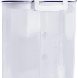 Контейнер для корма с мерным стаканчиком, контейнер для собачьего корма, емкость 2,7 л, до 4,2 кг, контейнер для круп, муки, кофе.