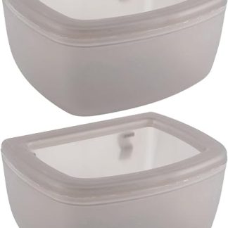 Набор из 2 мисок для собак для проволочных клеток или ящиков, герметичные, многофункциональные миски для воды и питья для маленьких собак, серые.