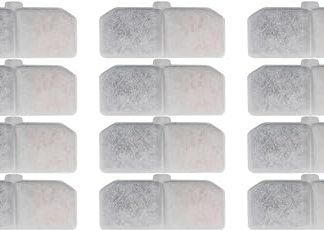 Сменные фильтры для фонтанов для домашних животных, фильтры с активированным углем, автоматические фильтрующие элементы для фонтанов, 12 штук.