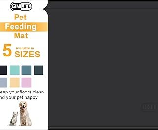 Силиконовый водонепроницаемый коврик для кормления собак и кошек Gimilife с приподнятым краем для предотвращения пролития воды или корма.