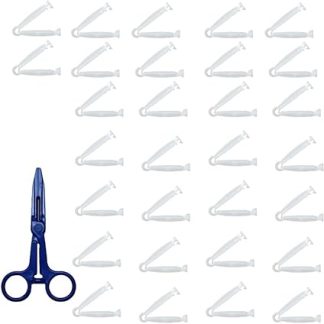 Для животных: 50 одноразовых зажимов для пуповины для щенков, котят, коров, овец, животных, гемостатическое средство при родах.