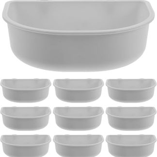 Набор Milisten из 15 подвесных мисок для собак и устойчивых мисок для воды и корма, универсальных для щенков, кроликов и птиц, серый цвет.