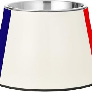 Подставка для миски для корма для собак Franch Flag из нержавеющей стали с нескользящим покрытием для маленьких питомцев. Удобная подставка для кормления. Plato Para Perro