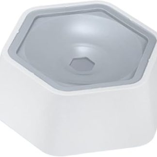 Аксессуары для домашних животных. Миска для воды для домашних животных - непроливаемая, брызгозащищенная, противоскользящая, для животных, собак, кошек (серая).