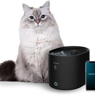 Автоматическая интеллектуальная поилка для домашних животных Cecotec Pumba 2500 Refresh, емкость 2,5 л, высокоэффективный фильтр, управление через приложение, система циркуляции, регулировка положения фильтра и регулировка положения фильтра.