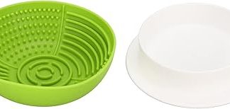 Мягкая силиконовая миска для корма для собак, складная, универсальная миска для медленного кормления с поилкой для собак и кошек.