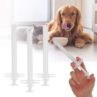 Zerodis Dog Supplies — многоразовый пластиковый дозатор для лекарств для домашних животных, обеспечивающий точный контроль дозировки для кошек и собак. Шприц для кормления.