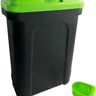 Большой контейнер для хранения корма для домашних животных 30 л/15 кг с мерной ложкой, откидной крышкой и герметичным уплотнением, идеально подходит для хранения сухого корма для собак и кошек.