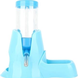 Универсальная поилка для хомяков 3-в-1 | Удобное основание с ручкой и встроенная миска для корма | Автоматическая поилка для мелких животных/клеток/среды обитания | Съемная