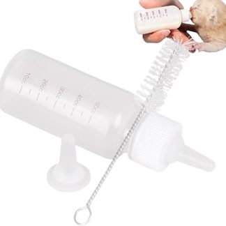 Бутылочки для щенков - 50 мл | Набор для предотвращения протекания соски у мелких животных | Поддержка лактации для кроликов и белок | Для путешествий и пикников