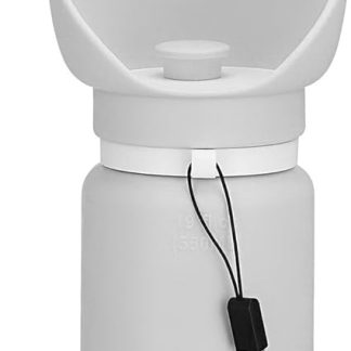 Портативная складная бутылка для воды для собак, герметичная и прочная, с силиконовым дозатором, идеально подходит для прогулок и отдыха на природе, удобно носить в рюкзаке.