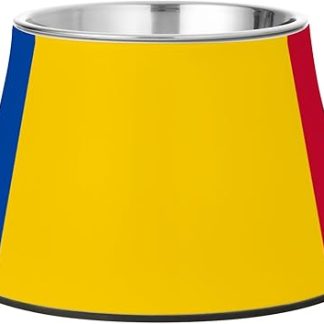 Миски для кормления кошек и собак средних пород с флагом Молдовы, нескользящие, из нержавеющей стали. Для облегчения наращивания усов.